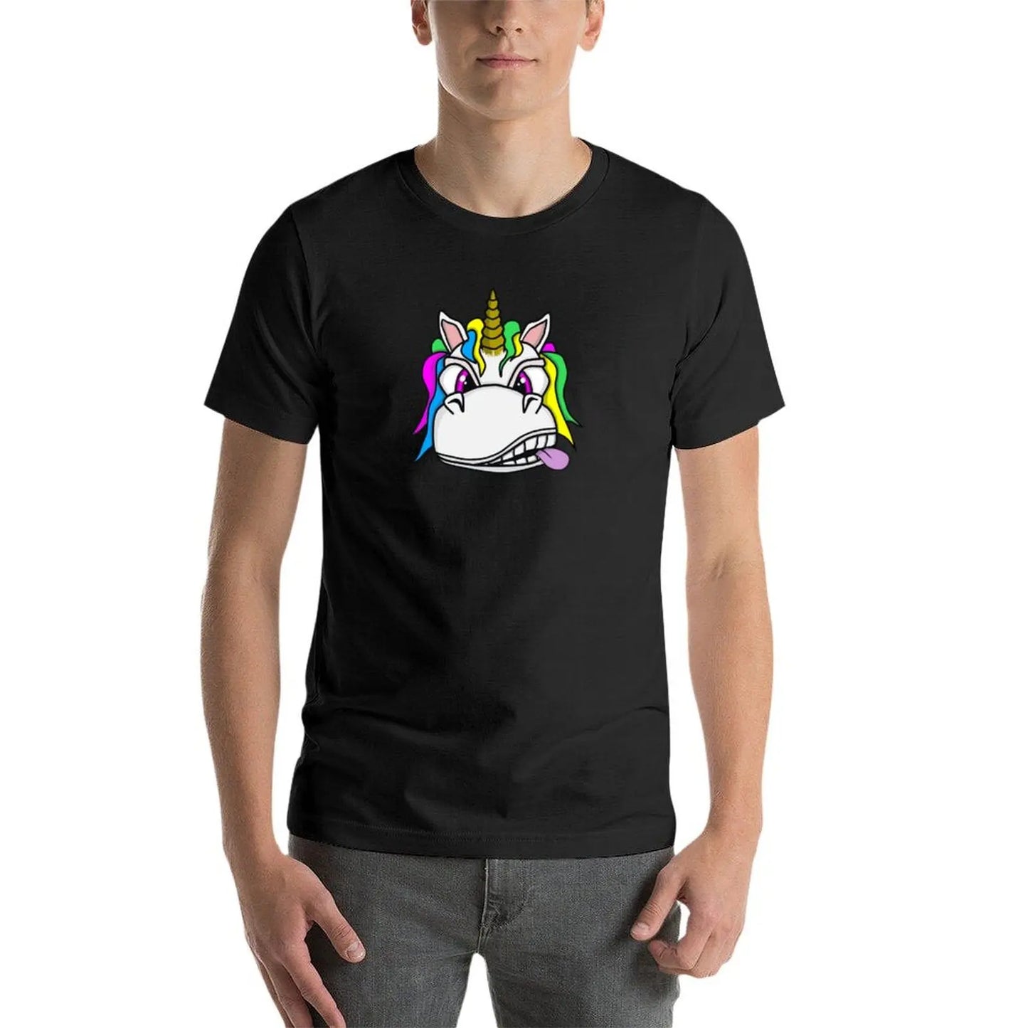 Angry Unicorn Shirt black color
