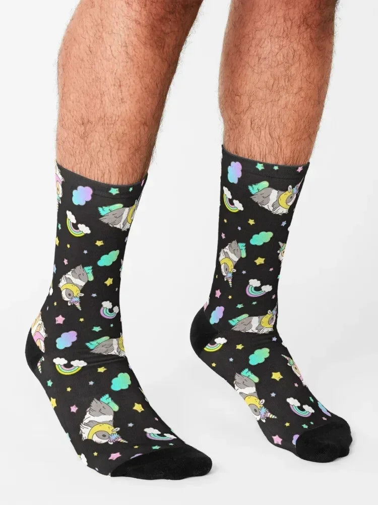 Black Unicorn Socks for mens