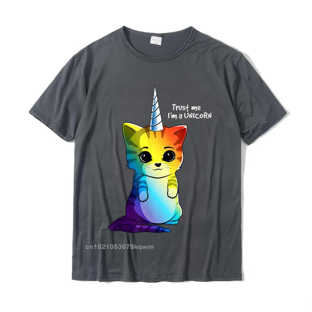 Cat Unicorn Shirt dark gray