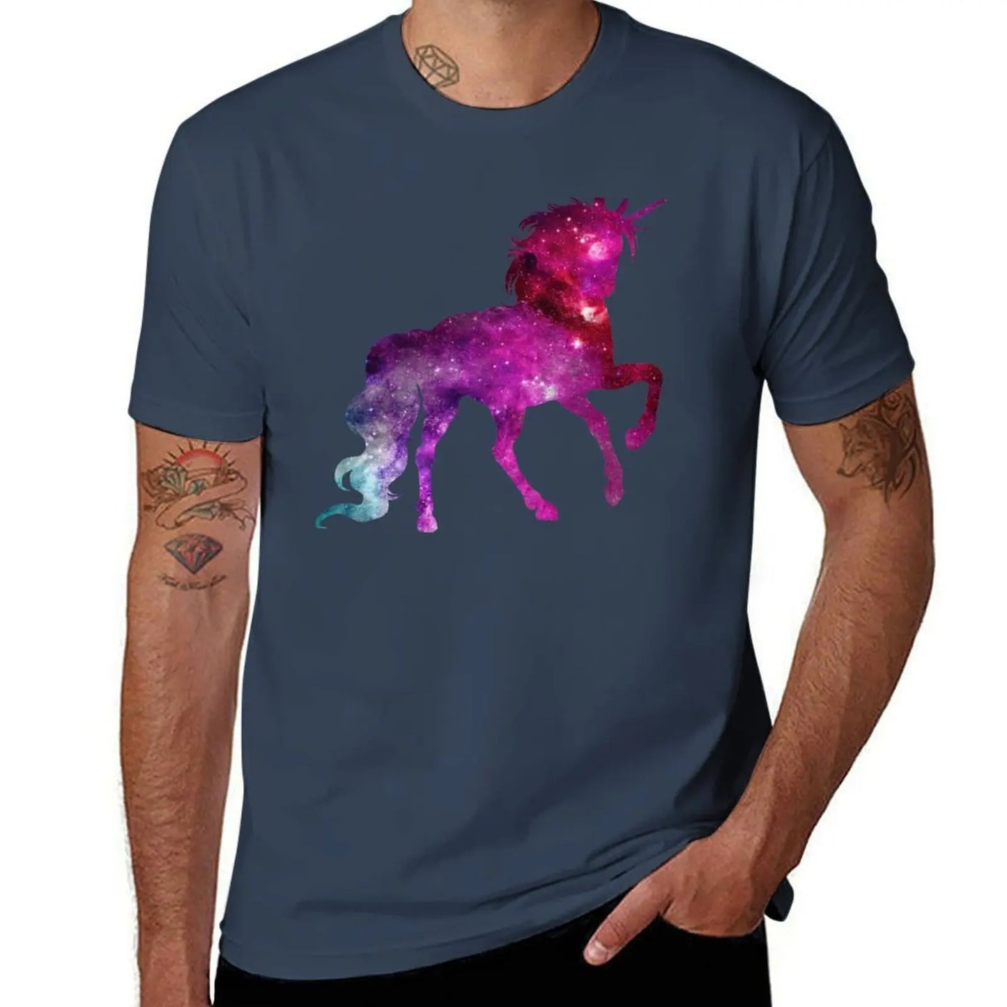Galaxy Unicorn Shirt navy