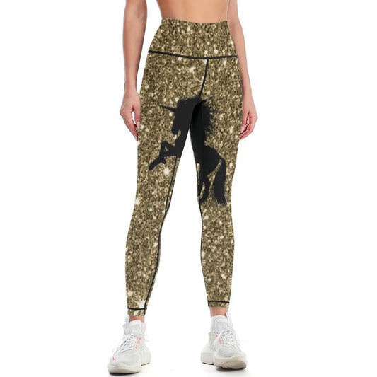 Glitter Unicorn Leggings for womens