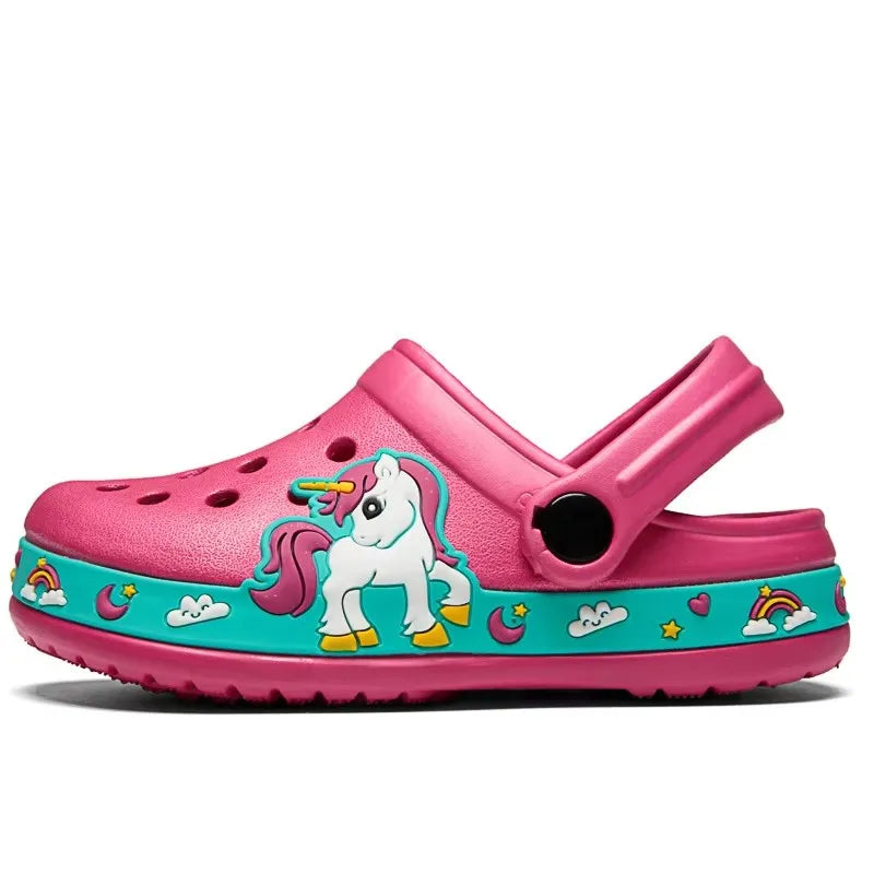 Kids Unicorn Crocs for summer
