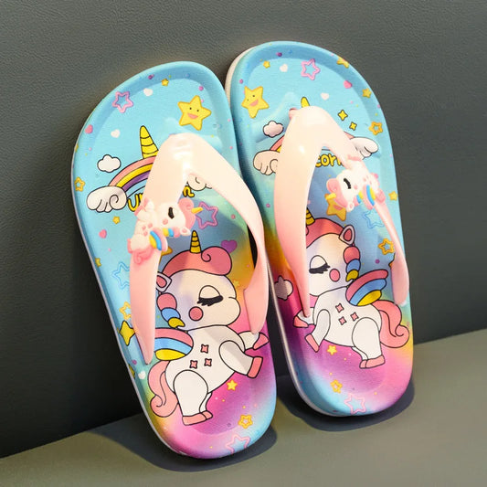 Kids Unicorn Flip Flops