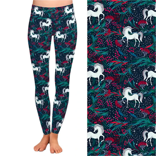 Unicorn Christmas Leggings for girls