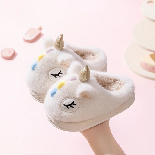 White Unicorn Slippers