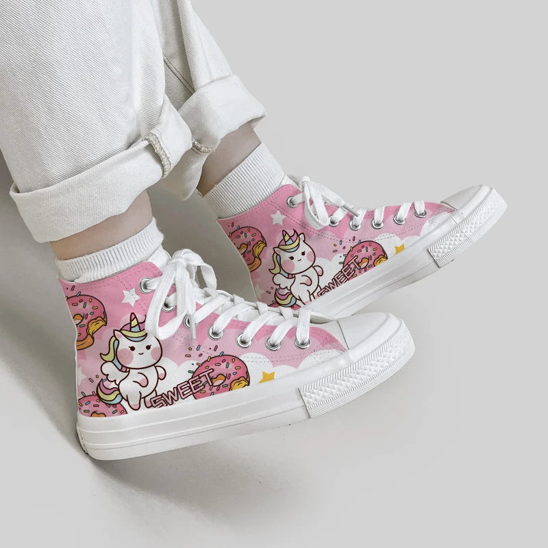 Women's Unicorn Sneakers pink color