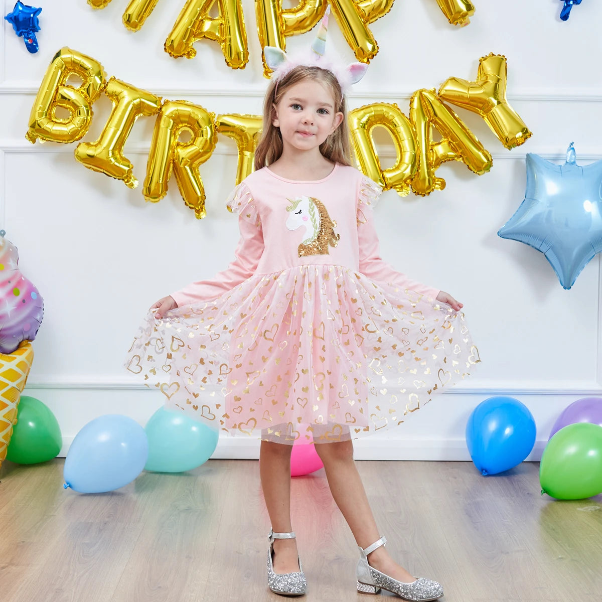 pink Unicorn dress girls