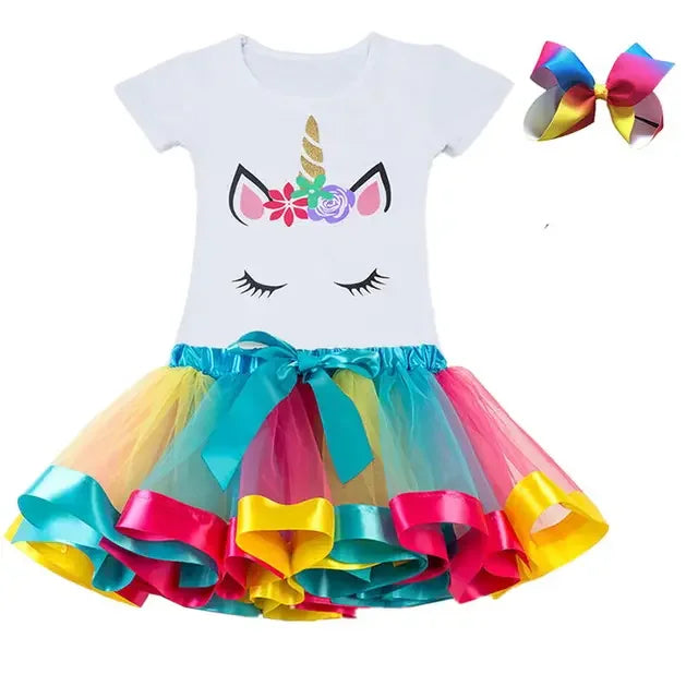 toddlers dress with unicorn