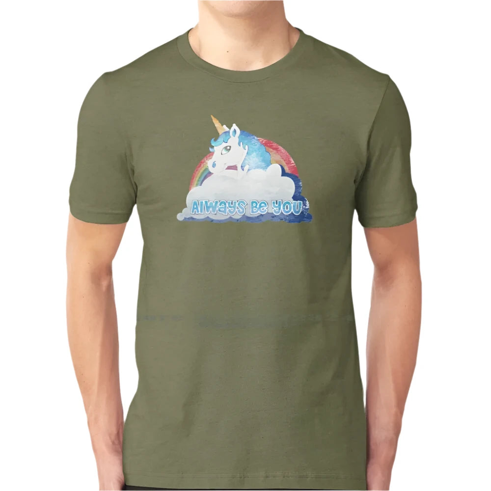 Always Be You Unicorn Shirt Moss Green-Male