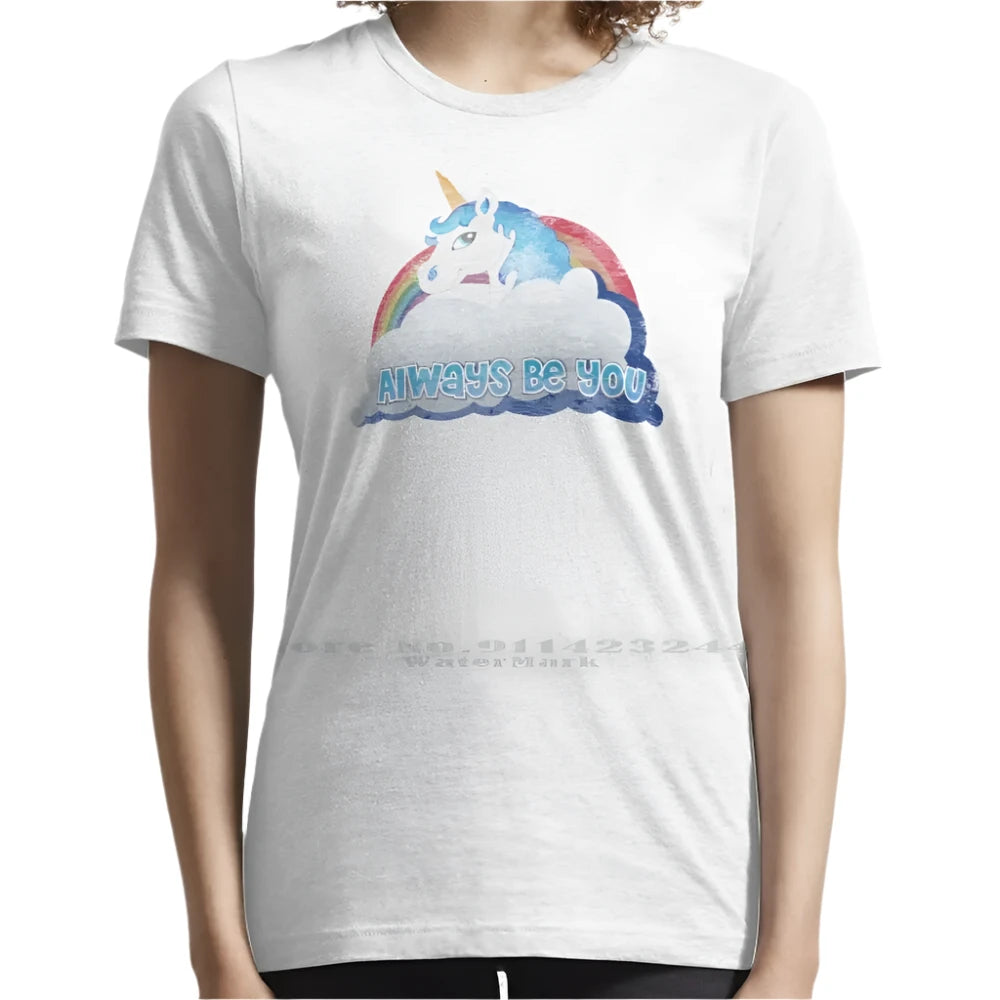 Always Be You Unicorn Shirt White-Female