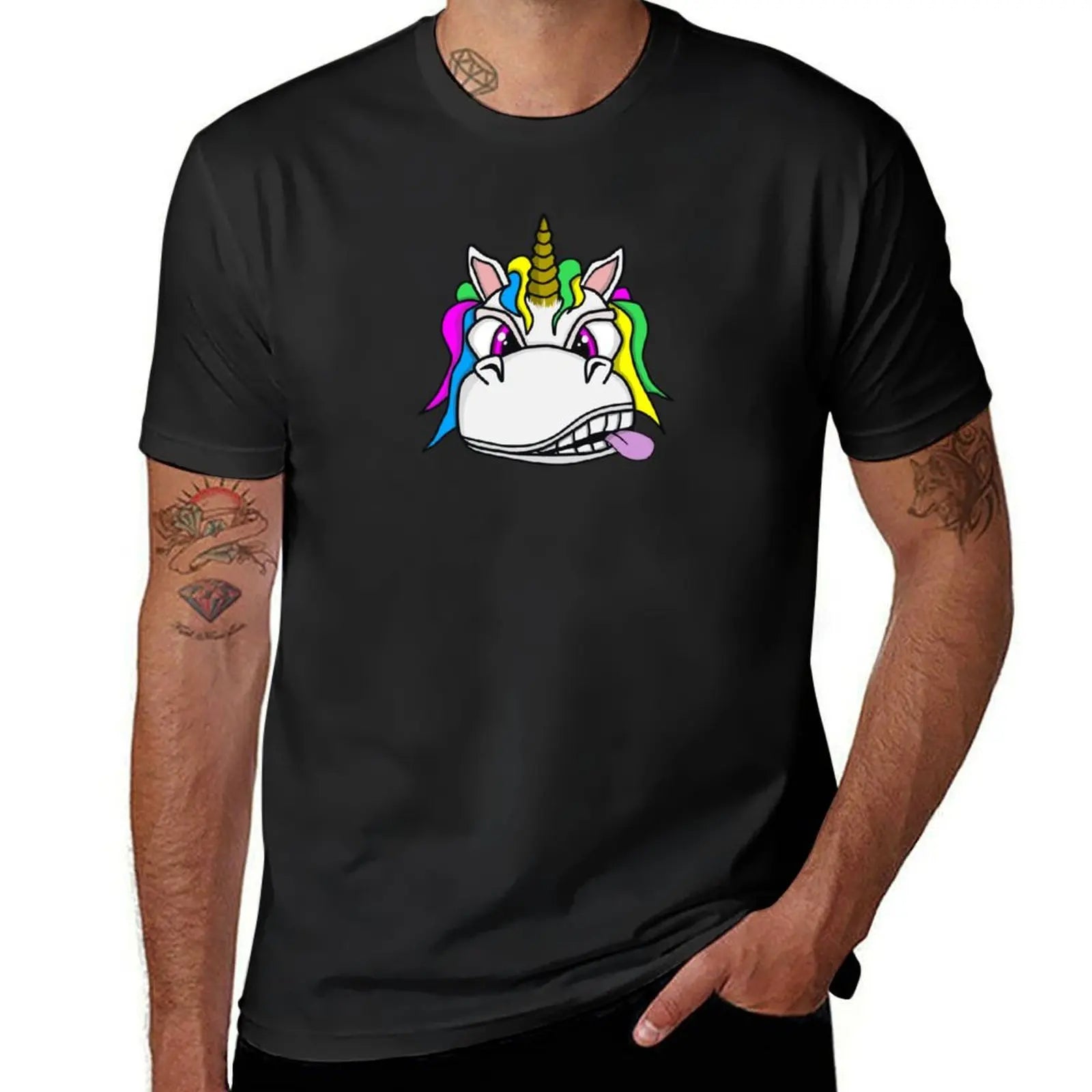 Angry Unicorn Shirt black