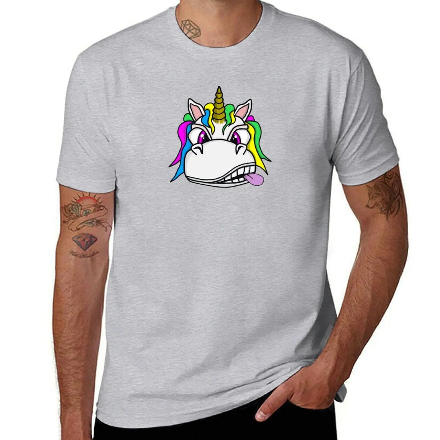 Angry Unicorn Shirt gray