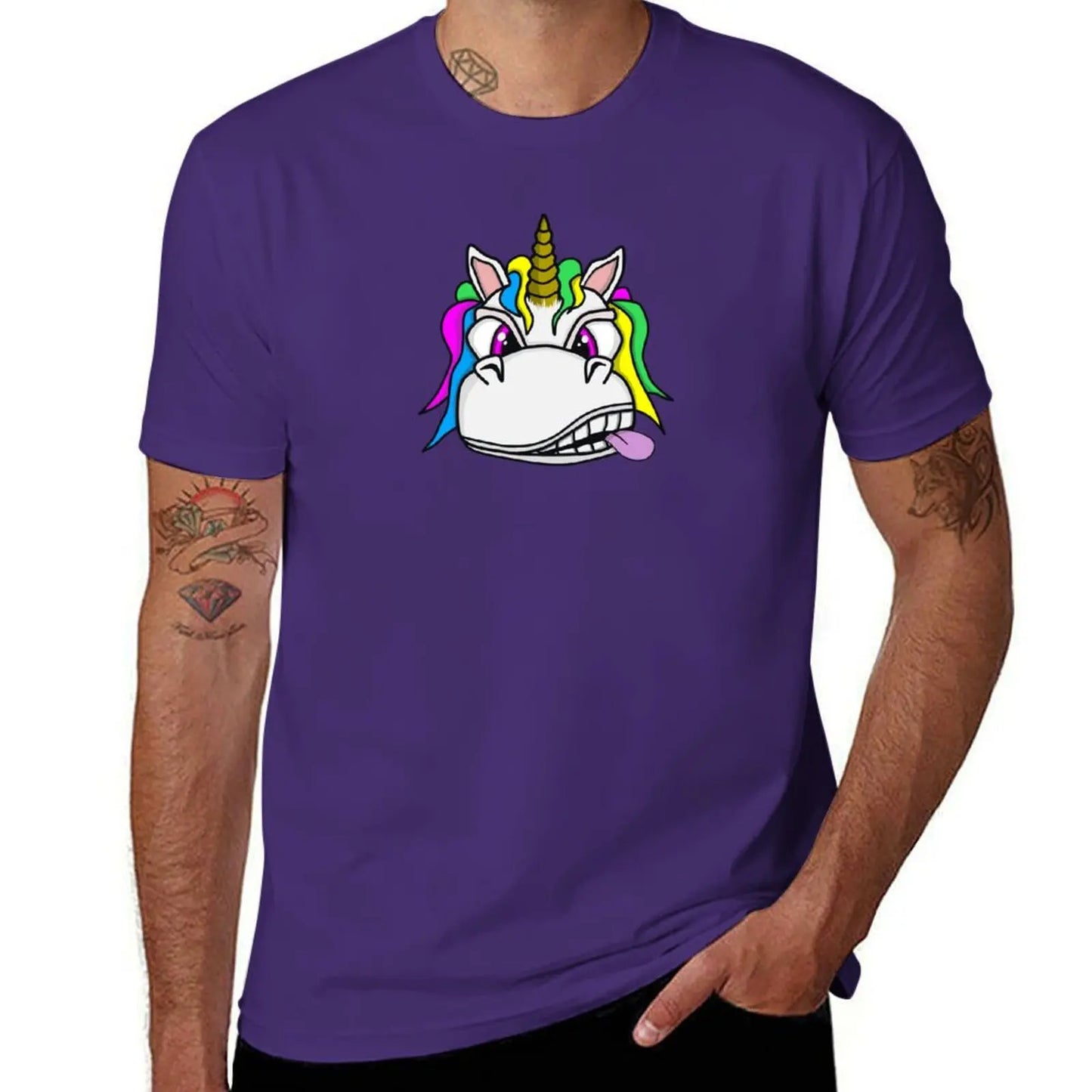 Angry Unicorn Shirt purple