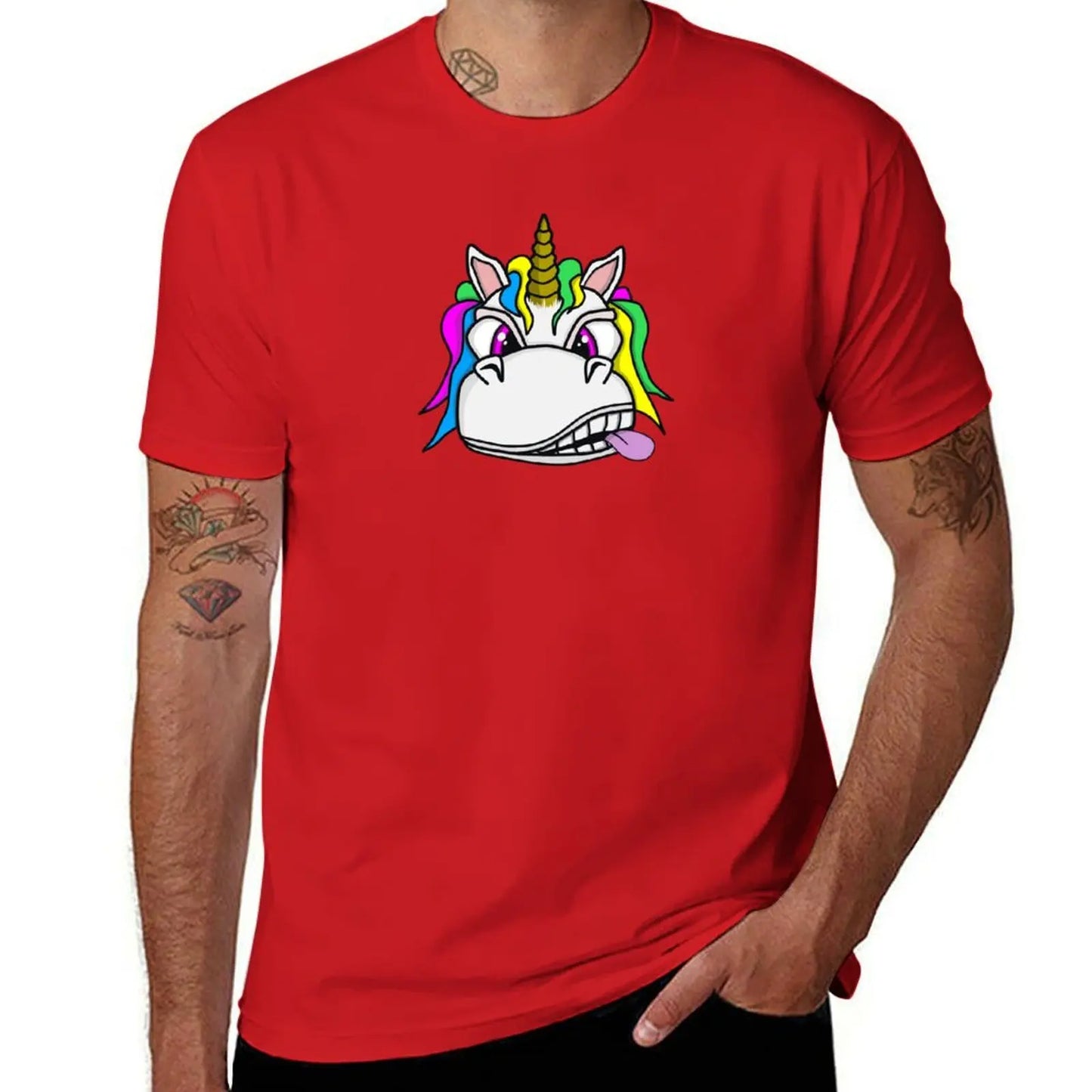 Angry Unicorn Shirt red