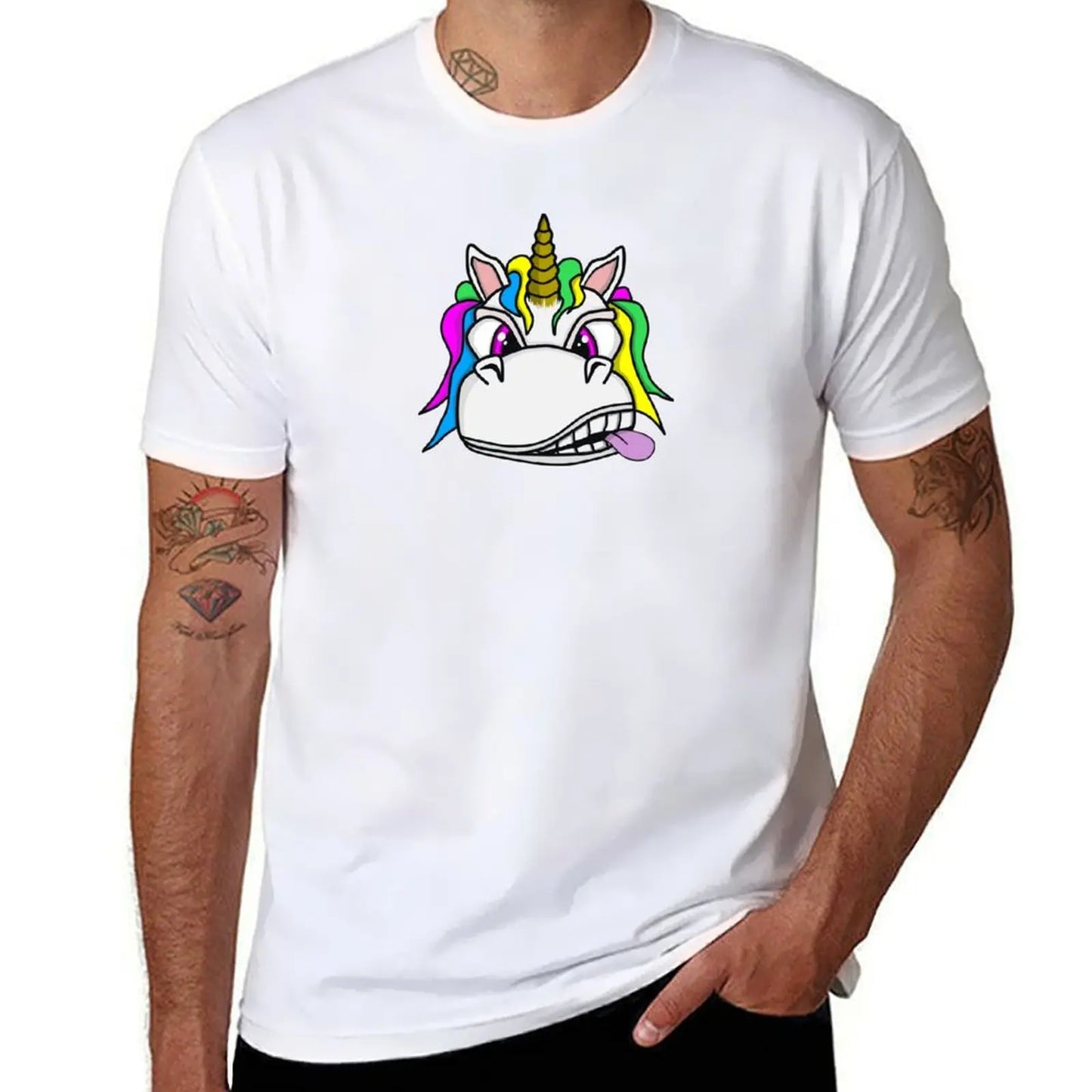 Angry Unicorn Shirt white