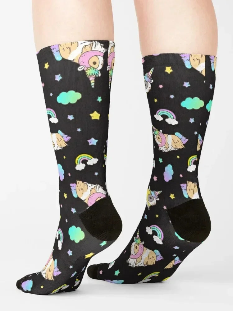 Black Unicorn Socks for womens