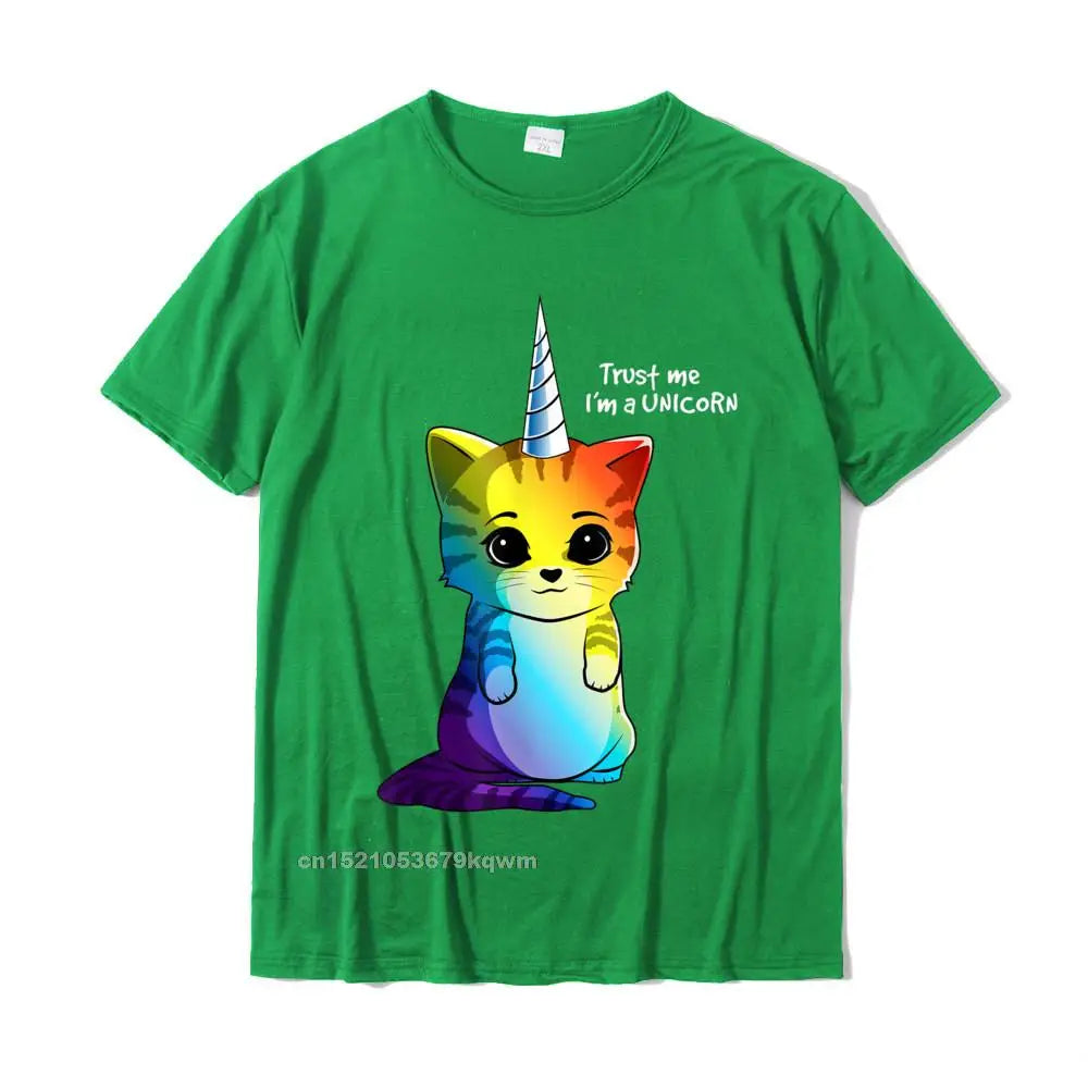 Cat Unicorn Shirt green