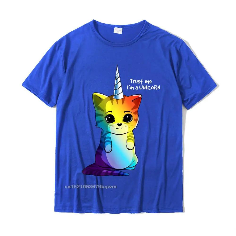 Cat Unicorn Shirt navy blue