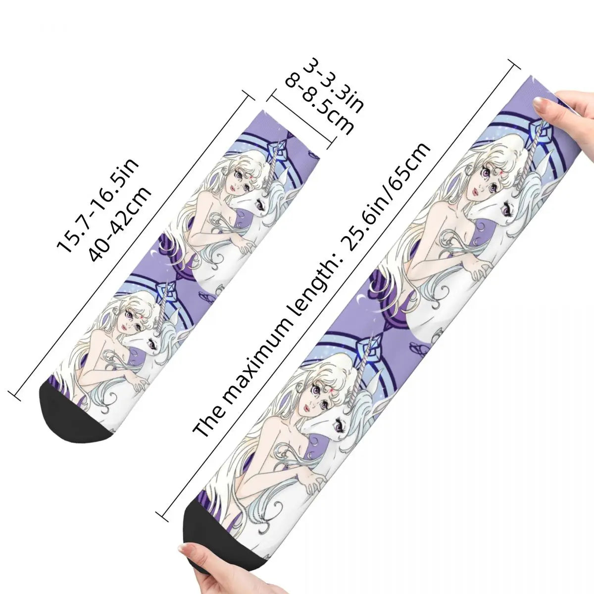 Crazy Unicorn Socks sizes