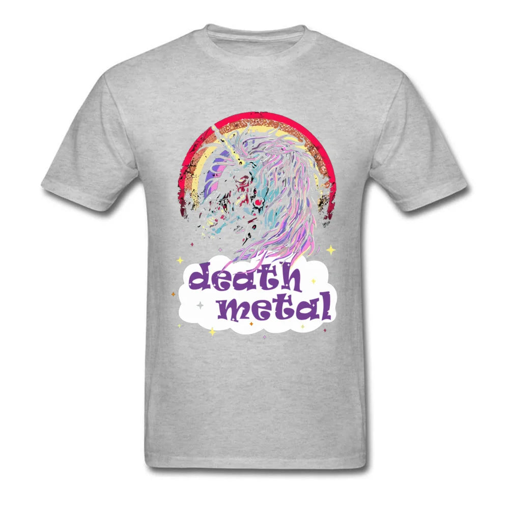 Death Metal Zombie Unicorn Shirt gray