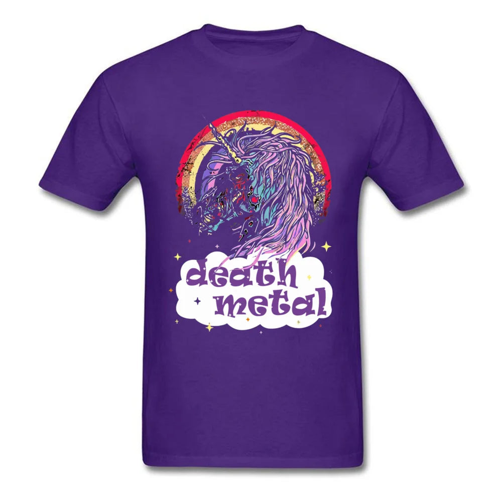 Death Metal Zombie Unicorn Shirt purple