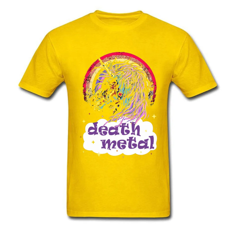 Death Metal Zombie Unicorn Shirt yellow