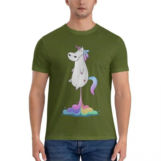 Farting Unicorn Shirt army green