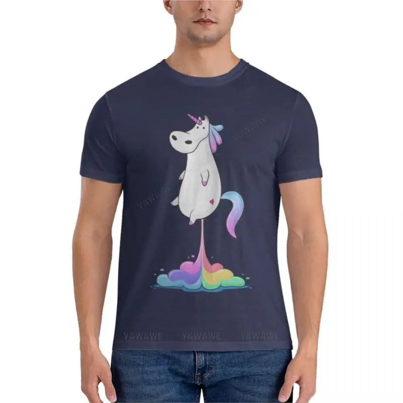 Farting Unicorn Shirt navy blue