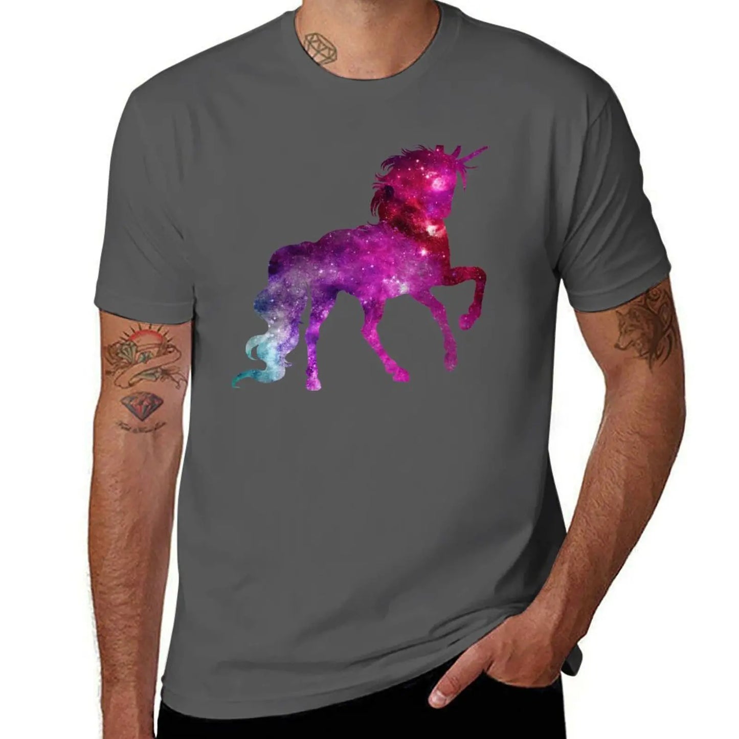 Galaxy Unicorn Shirt dark gray
