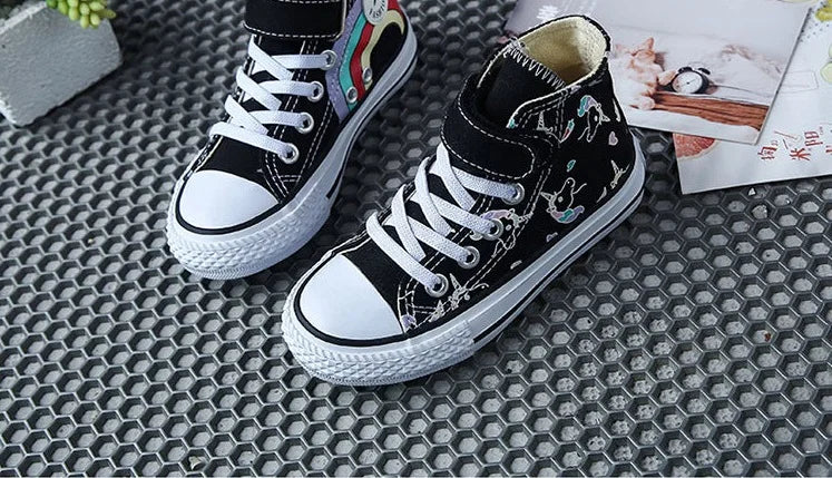 Girls Unicorn Sneakers black color