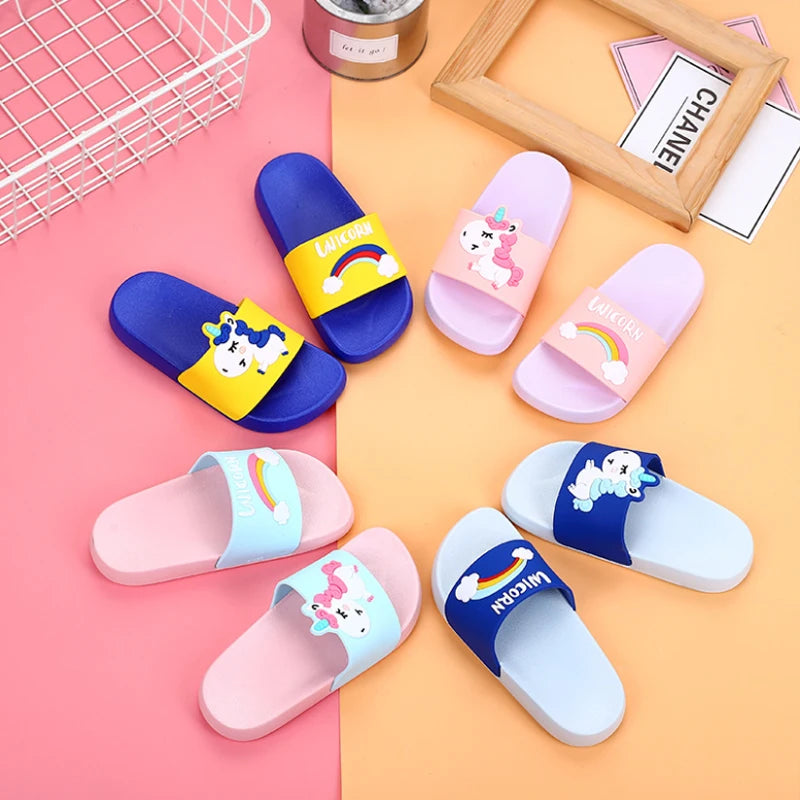 KIDS RAINBOW UNICORN SLIDERS