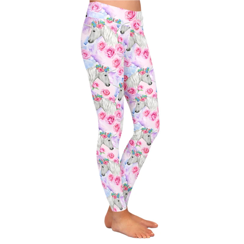Ladies_Unicorn_Leggings in pink