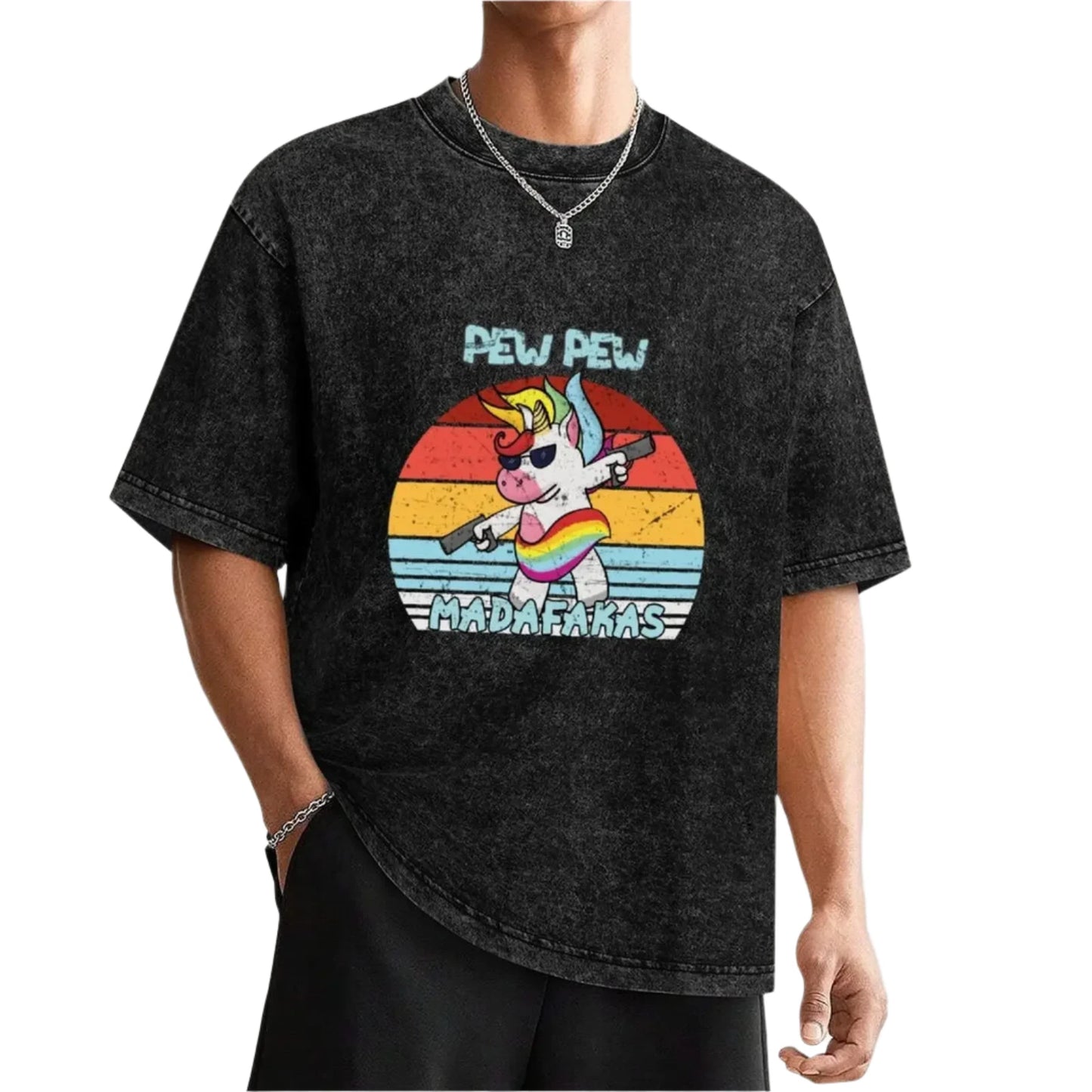 Pew Pew Madafakas Unicorn Shirt men