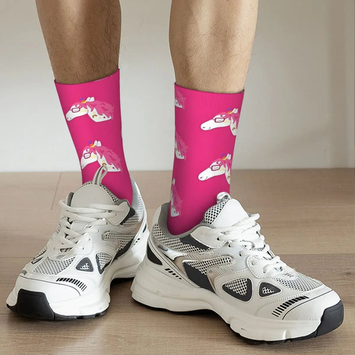 Pink Unicorn Socks for men