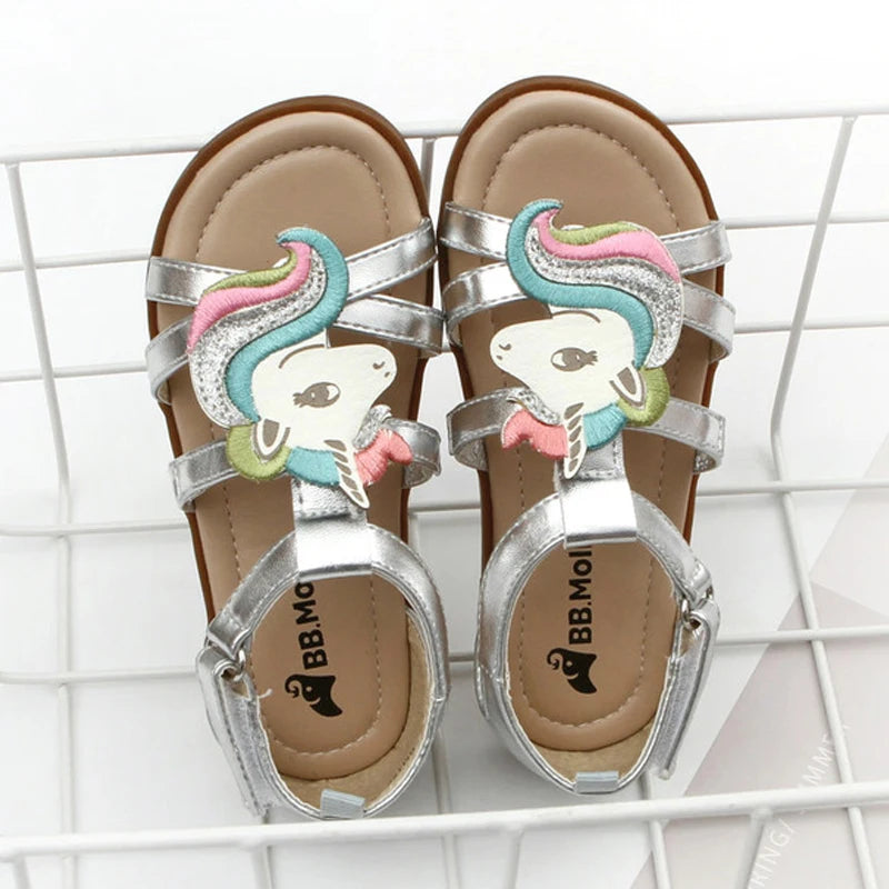  Silver Unicorn Sandals for childrens