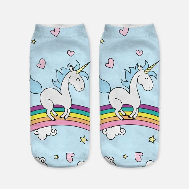 Unicorn Ankle Socks for ladies
