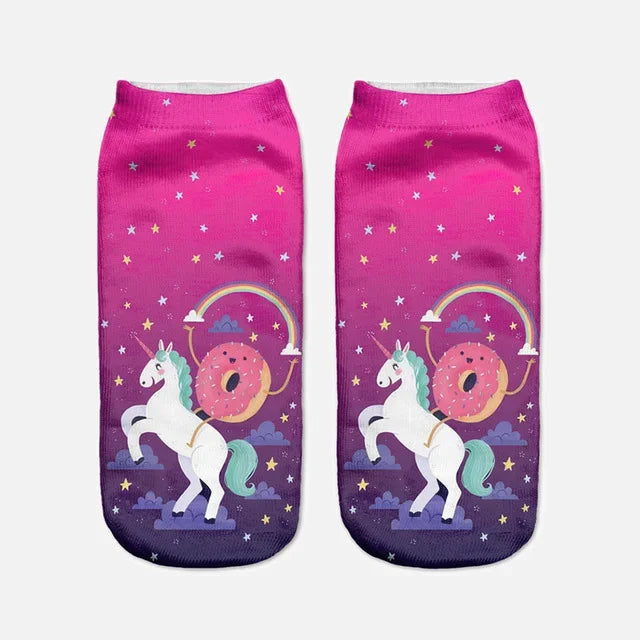Unicorn Ankle Socks for women
