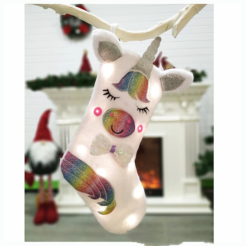 Unicorn Christmas Socks for christmas decoration 