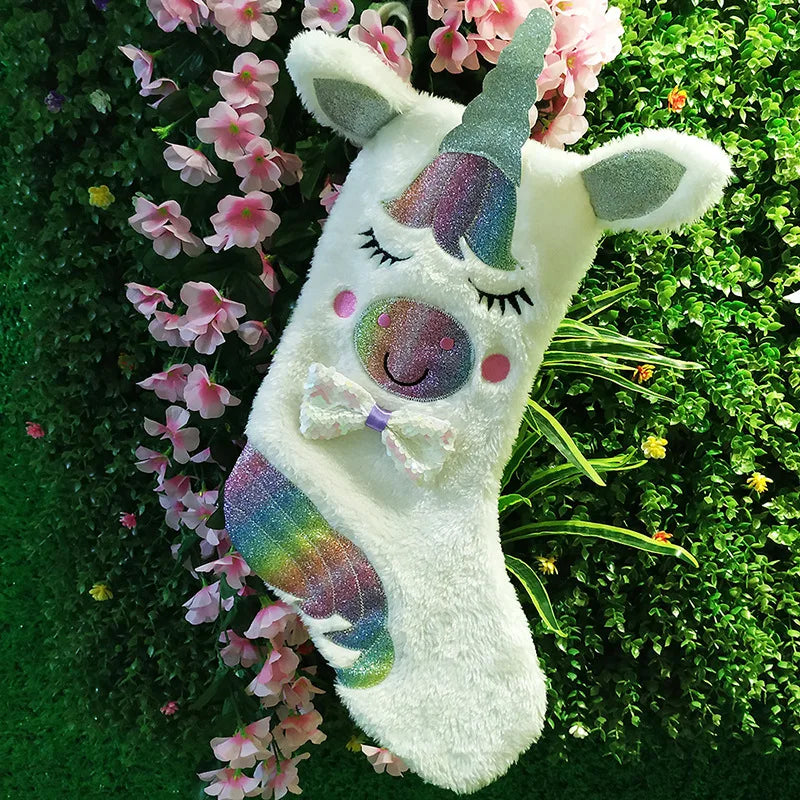 Unicorn Christmas Socks for hanging