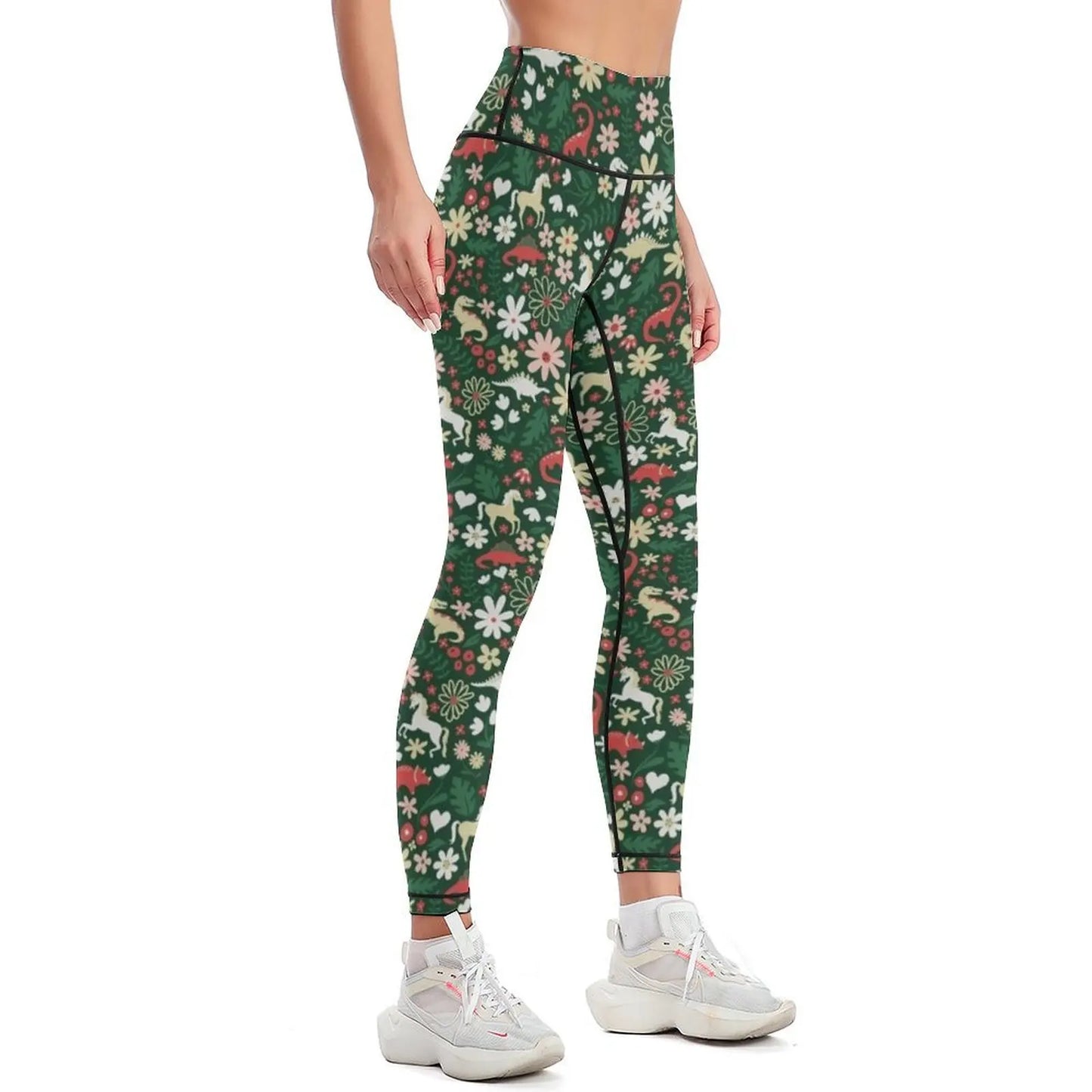 Unicorn Dinosaur Leggings for womens