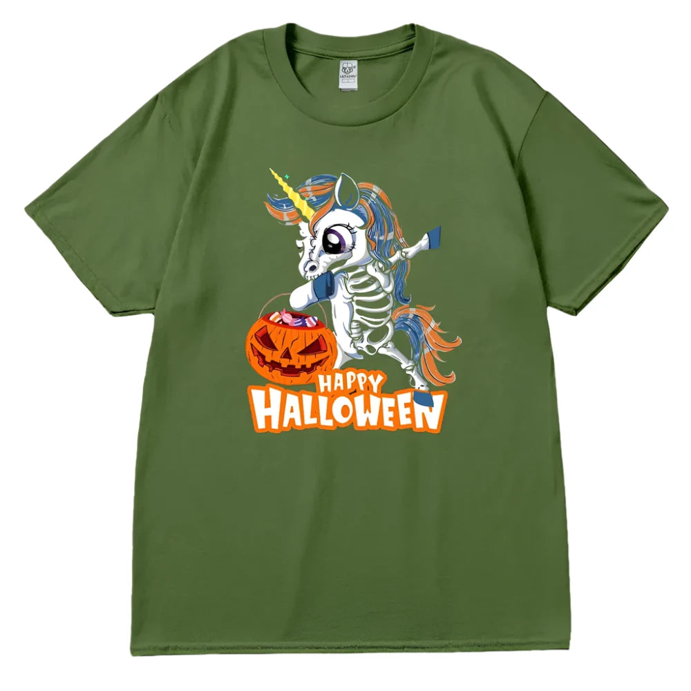 Unicorn Halloween Shirt army green