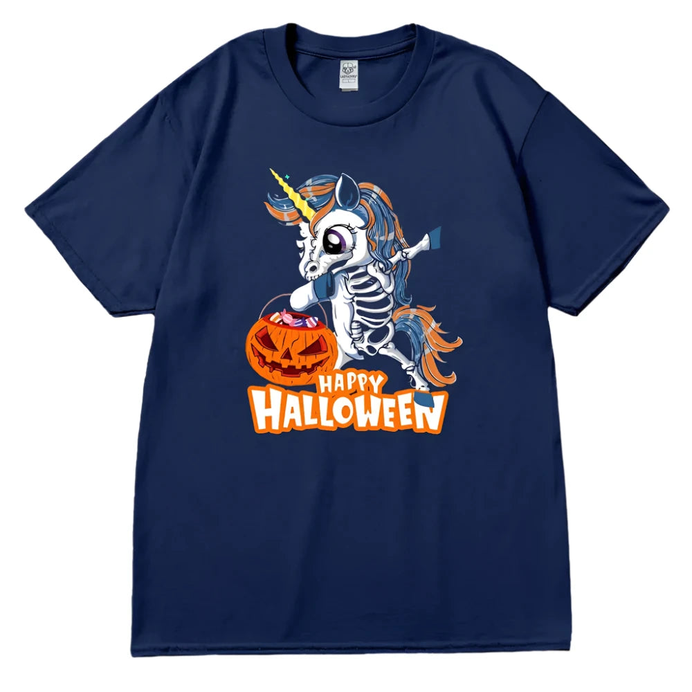 Unicorn Halloween Shirt dark blue