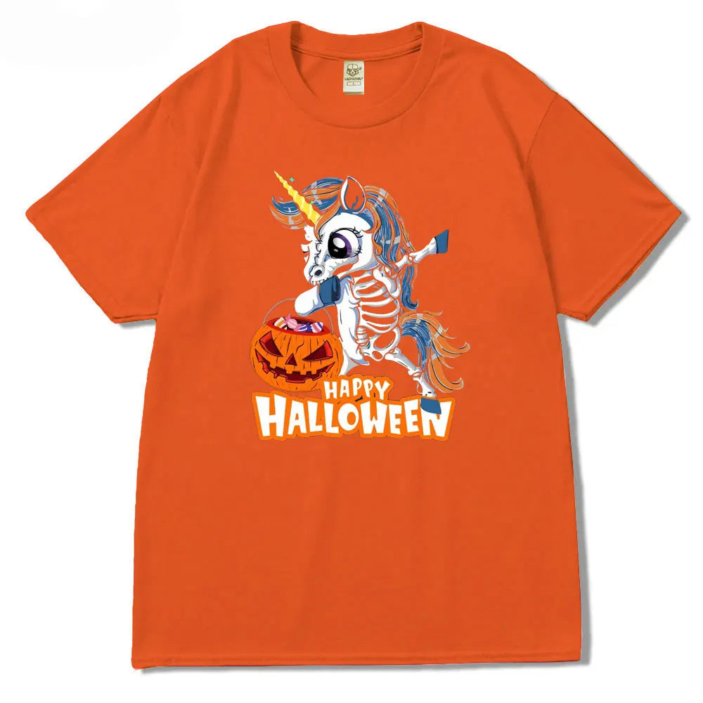 Unicorn Halloween Shirt orange