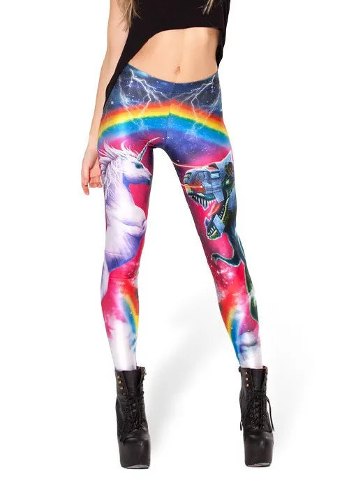 Unicorn Robot Dinosaur Leggings