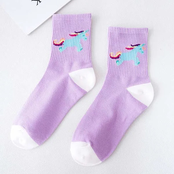 Unicorn Socks pink and purple