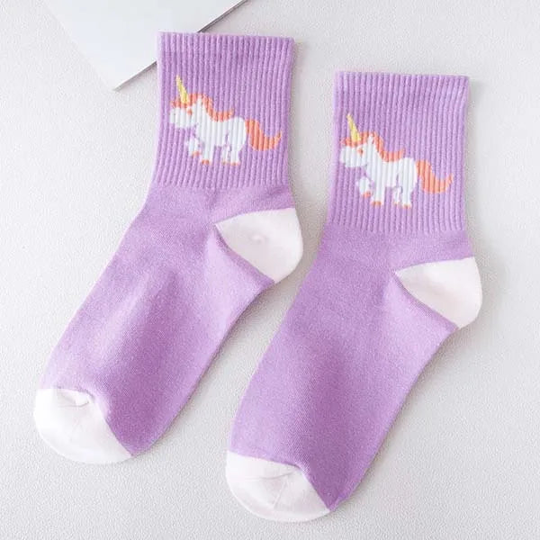 Unicorn Socks with magestic horn