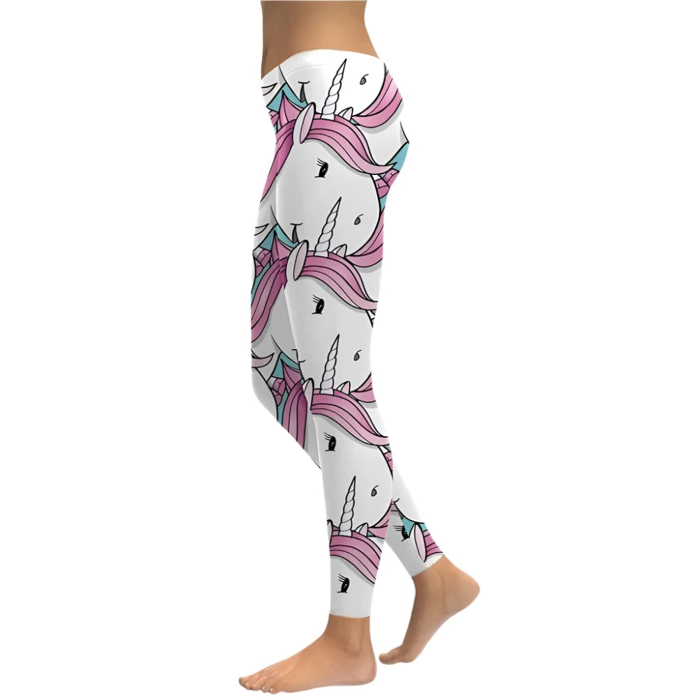 White Unicorn Leggings for girls