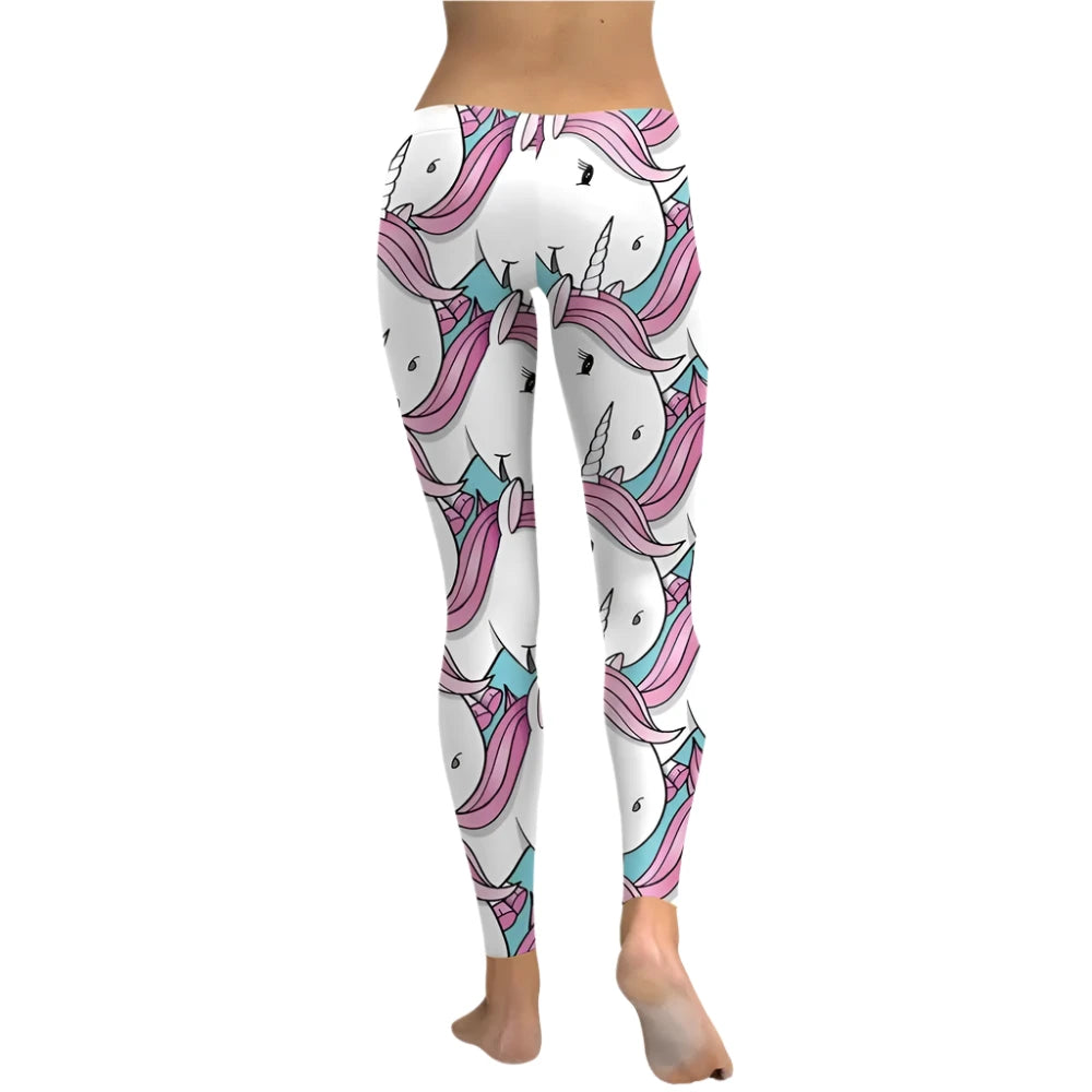 White Unicorn Leggings for womens