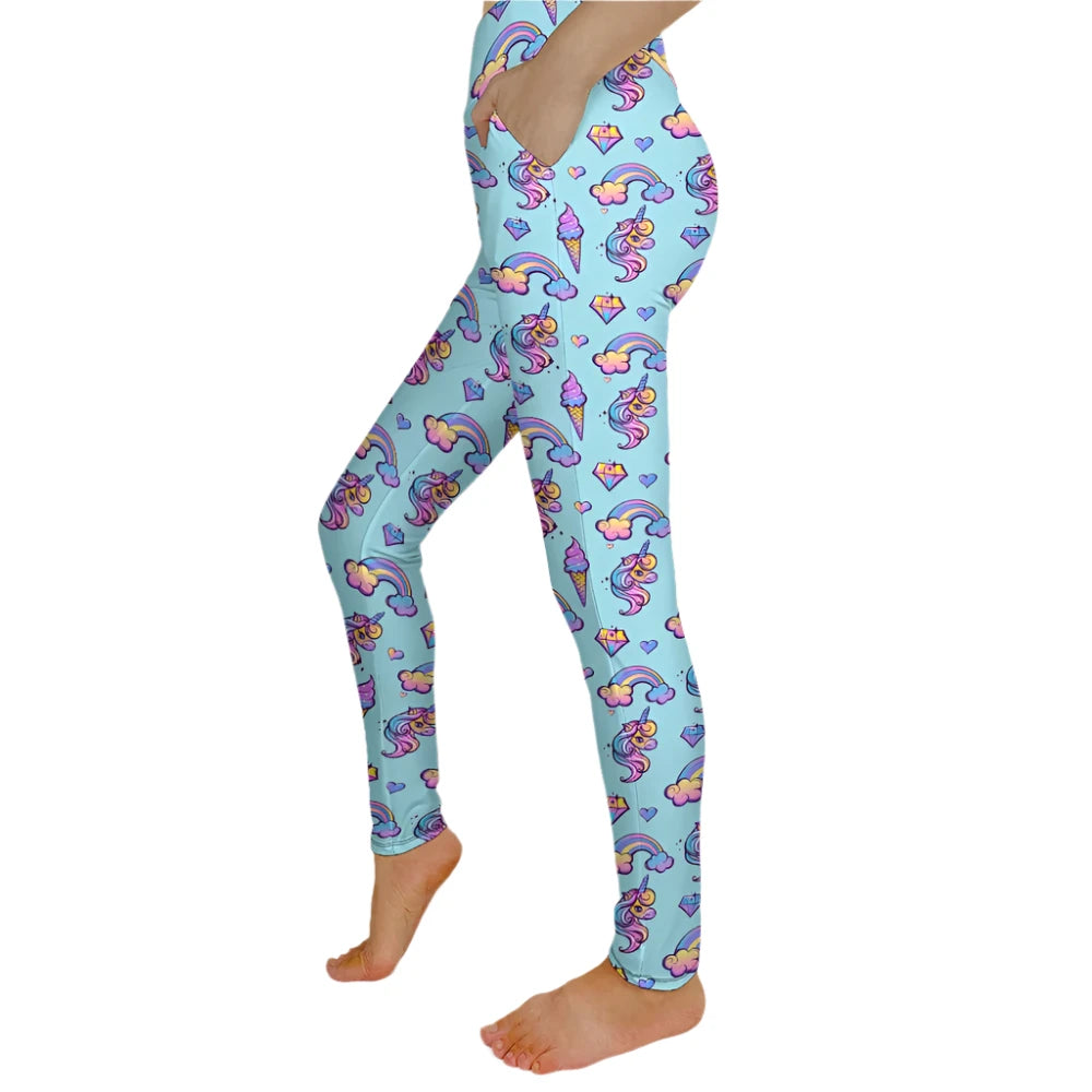 Women's Unicorn Leggings with pocket