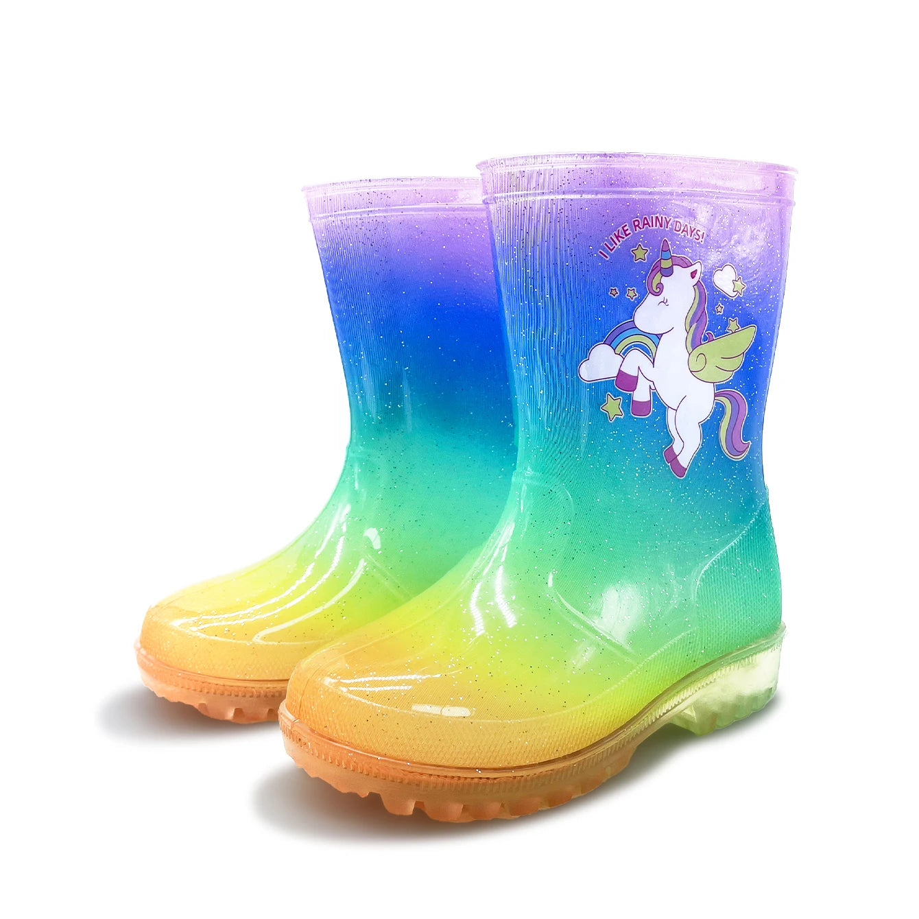 comfortable_Rainbow_Unicorn_Rain_Boots